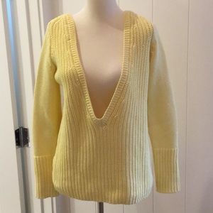 Yellow knit sweater